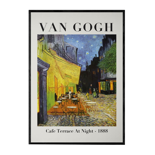 Cafe Terrace Printed Wall Art by Van Gogh