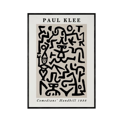 Comedians Handbill Printed Wall Art by Paul Klee