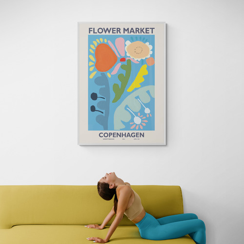 Copenhagen Flower Market Printed Wall Art