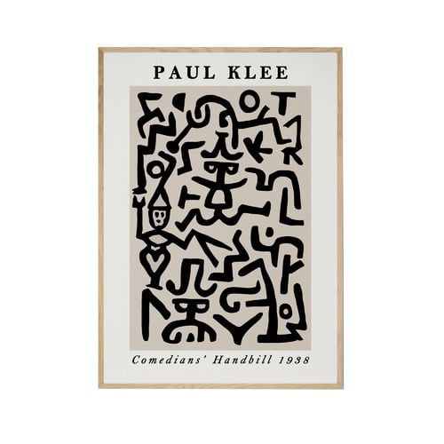 Comedians Handbill Printed Wall Art by Paul Klee
