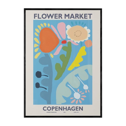 Copenhagen Flower Market Printed Wall Art