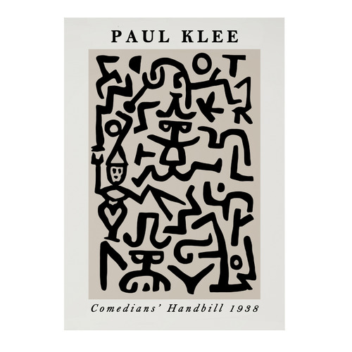 Comedians Handbill Printed Wall Art by Paul Klee