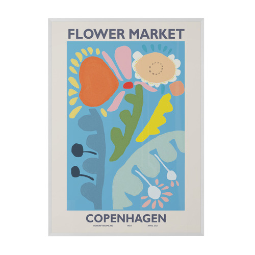Copenhagen Flower Market Printed Wall Art