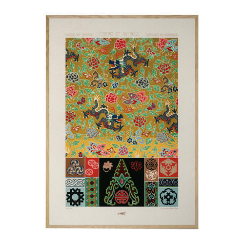 Japanese Pattern Printed Wall Art by Hokusai
