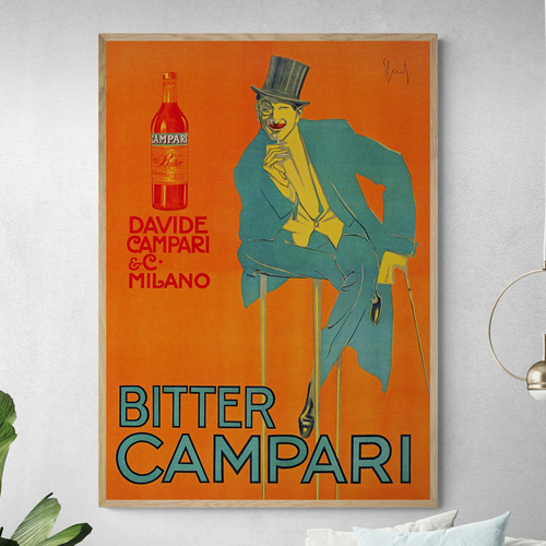 Orange Campari Printed Wall Art