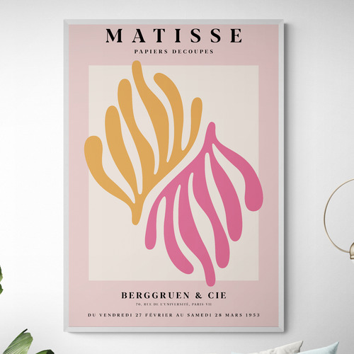 Pink Coral Printed Wall Art by Henri Matisse
