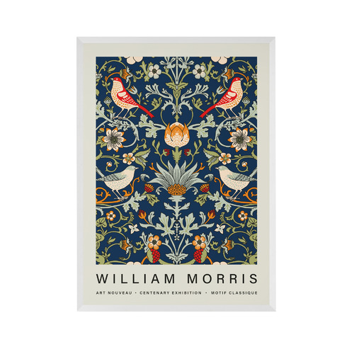 Red Birds Printed Wall Art by William Morris