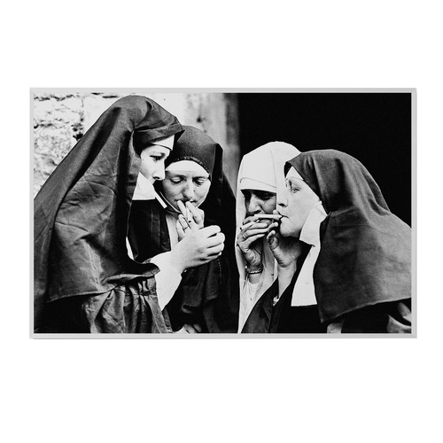 Smoking Nuns Printed Wall Art
