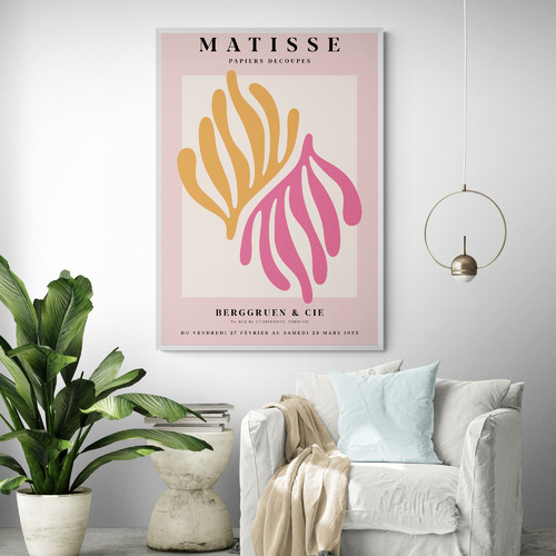 Pink Coral Printed Wall Art by Henri Matisse