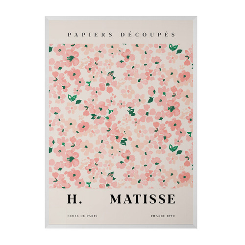 Pink Flowers Printed Wall Art by Henri Matisse