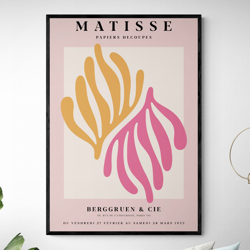 Pink Coral Printed Wall Art by Henri Matisse