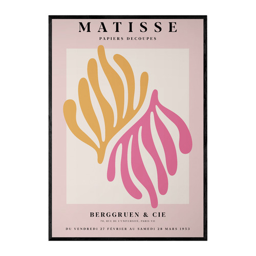 Pink Coral Printed Wall Art by Henri Matisse