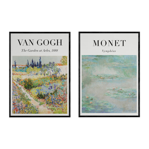 Van Gogh & Monet Printed Wall Art Diptych