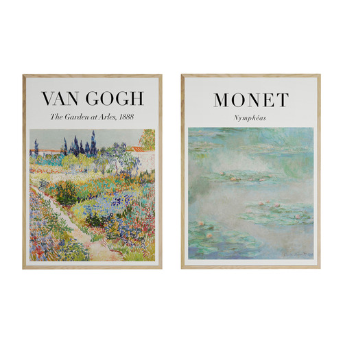 Van Gogh & Monet Printed Wall Art Diptych | Temple & Webster