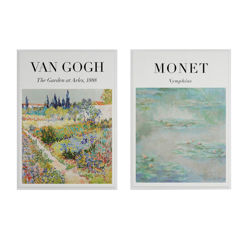Van Gogh & Monet Printed Wall Art Diptych