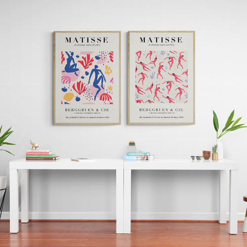 Red Dancers Printed Wall Art by Henri Matisse Diptych