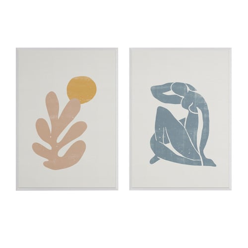 Orange Coral Printed Wall Art by Henri Matisse Diptych