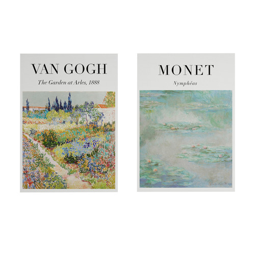 Van Gogh & Monet Printed Wall Art Diptych