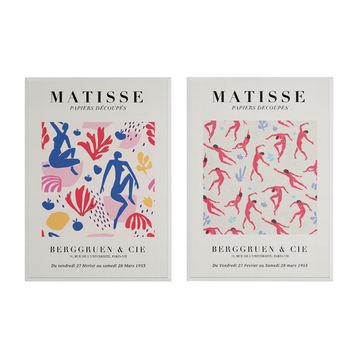 Red Dancers Printed Wall Art by Henri Matisse Diptych