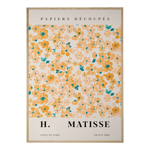 Yellow Flowers Printed Wall Art by Henri Matisse