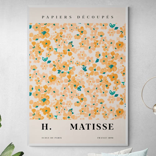 Yellow Flowers Printed Wall Art by Henri Matisse