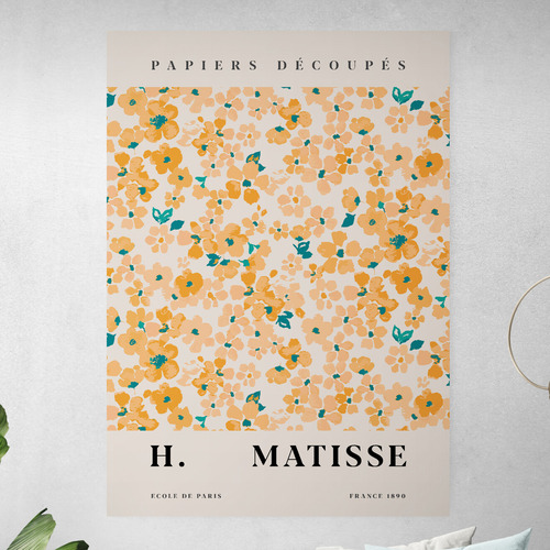 Yellow Flowers Printed Wall Art by Henri Matisse