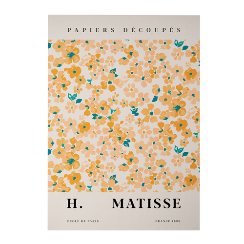 Yellow Flowers Printed Wall Art by Henri Matisse