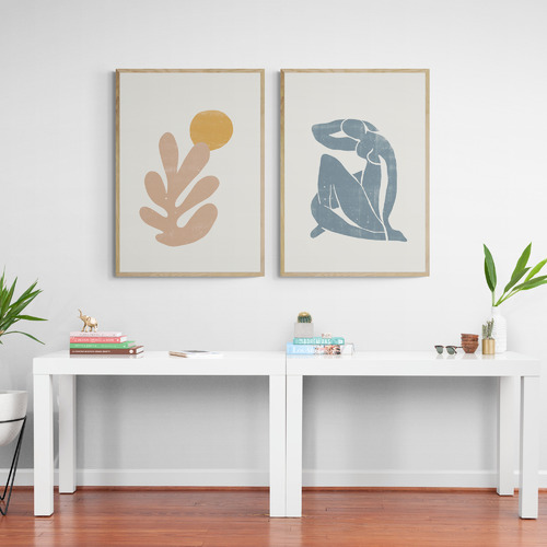 Orange Coral Printed Wall Art by Henri Matisse Diptych