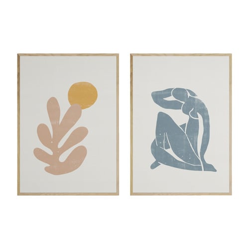 Orange Coral Printed Wall Art by Henri Matisse Diptych