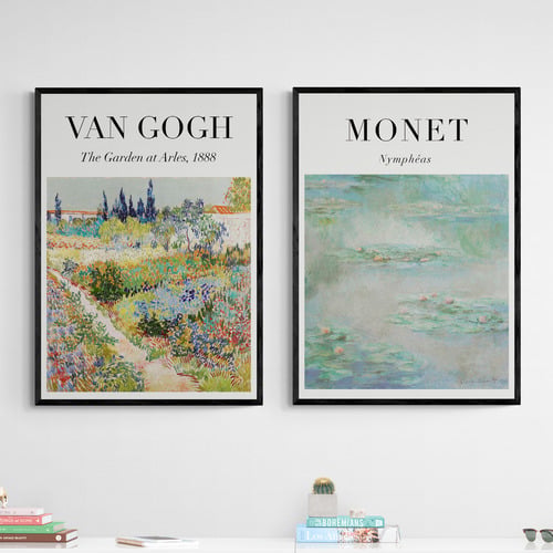 Van Gogh & Monet Printed Wall Art Diptych