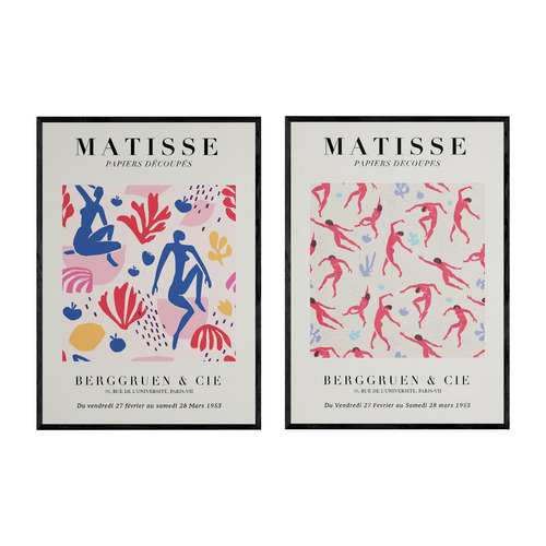 Red Dancers Printed Wall Art by Henri Matisse Diptych