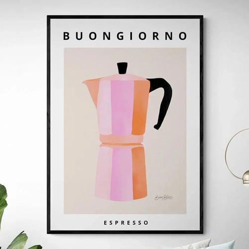 Buongiorno Espresso Framed Paper Print Wall Art