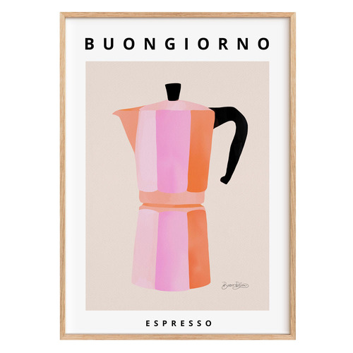 Buongiorno Espresso Framed Paper Print Wall Art