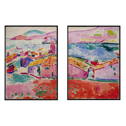 Collioure Framed Paper Print Wall Art Diptych
