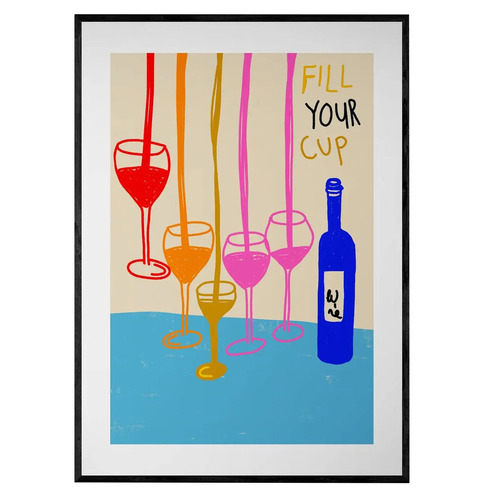 Fill Your Cup Framed Paper Print Wall Art