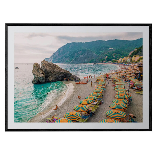 Monterosso Beach Italy Framed Paper Print Wall Art
