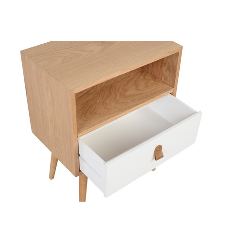 Loft 23 by Temple & ster White Oak Luna Bedside Table
