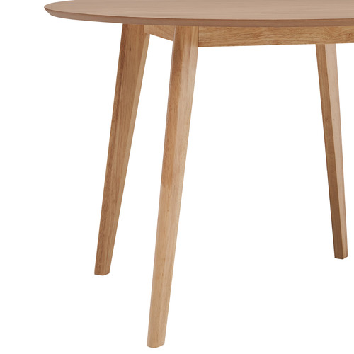 natural larsen round wooden dining table