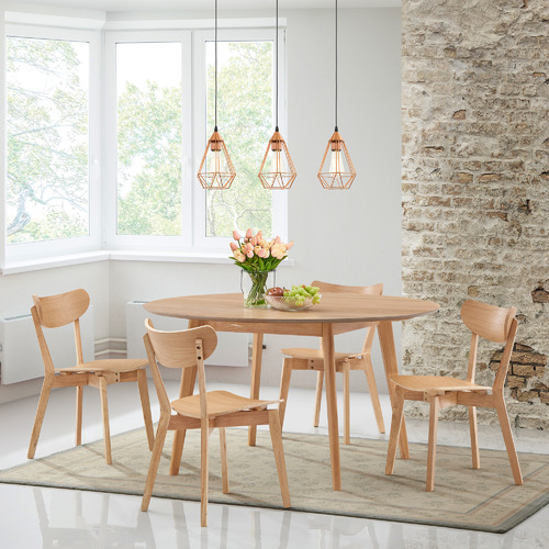 Loft 23 by Temple & ster 4 Seater Natural Larsen Round Dining Set