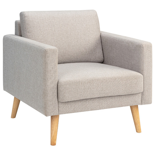 neutral colour armchair