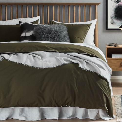 Loft 23 by Temple & ster Olive Organic Cotton Quilt Cover Set