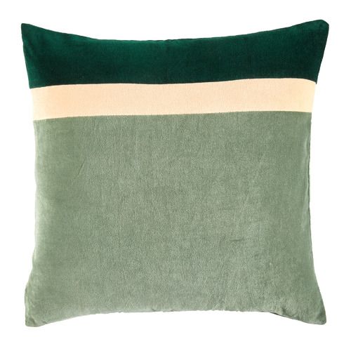 Sage Nell Patch Velvet Cotton Cushion