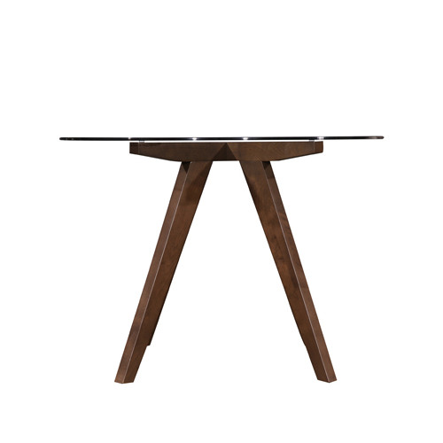 Loft 23 by Temple & ster Walnut Hjordis Scandi Dining Table (Clear