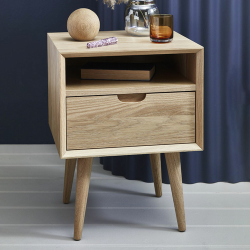 one drawer side table