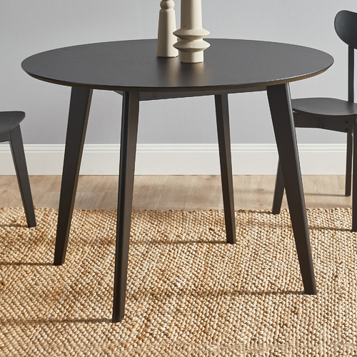 Loft 23 by Temple & Webster Black Larsen Round Wooden Dining Table