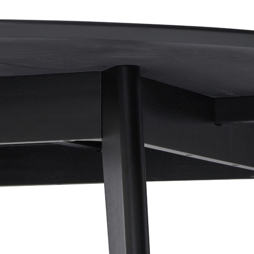 Loft 23 by Temple & Webster Black Larsen Round Wooden Dining Table