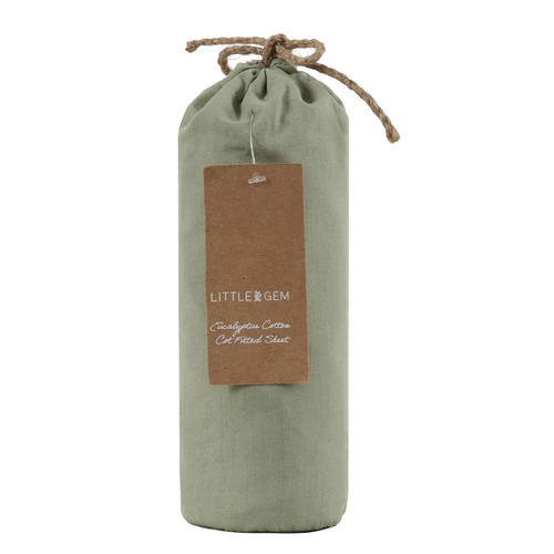 Little Gem Eucalyptus & Cotton Blend Cot Fitted Sheet