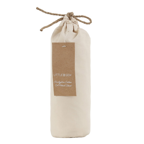 Little Gem Eucalyptus & Cotton Blend Cot Fitted Sheet