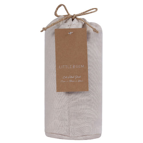 Little Gem Hemp Cot Fitted Sheet