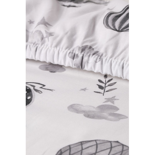 Little Gem Balloon Organic Cotton Cot Fitted Sheet